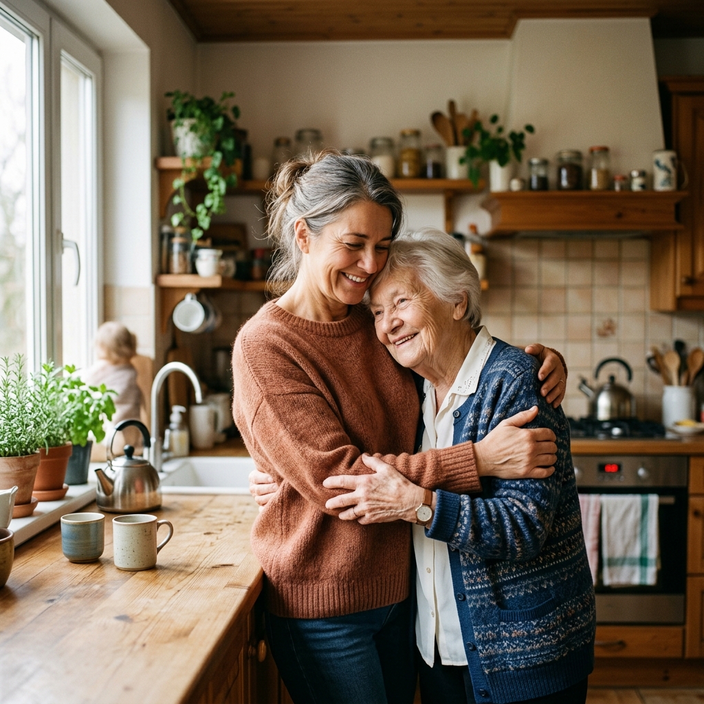 Caregiver managing medications for a family member
